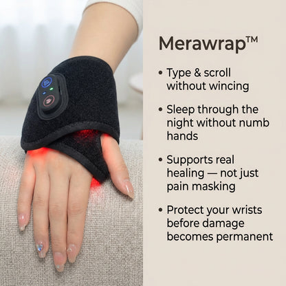 MeraWrap™ Red & Infrared Light Wrist Wrap for Everyday Comfort