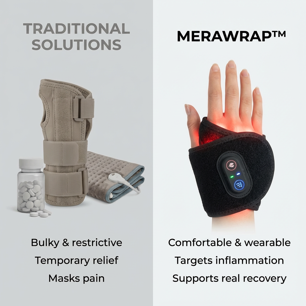 MeraWrap™ Red & Infrared Light Wrist Wrap for Everyday Comfort